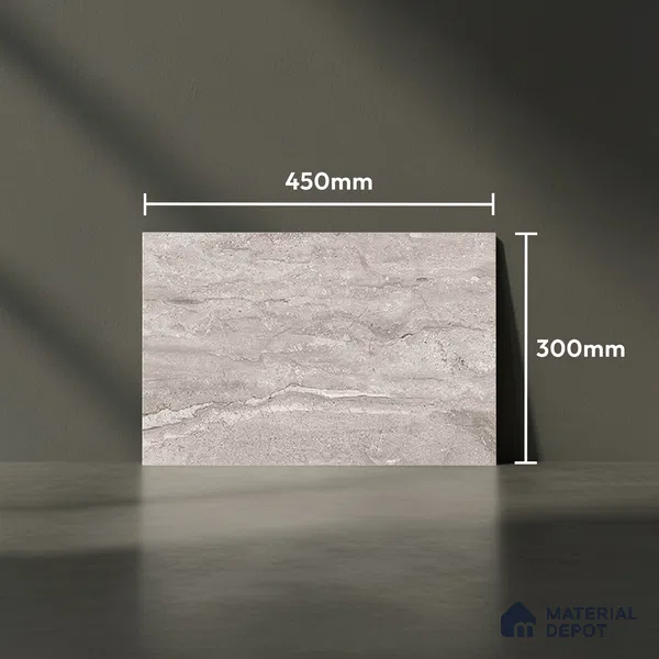 TL 01883 C Slate Grey Dark 18 x 12 inch Glossy Finish Ceramic Wall Tile - 6 mm