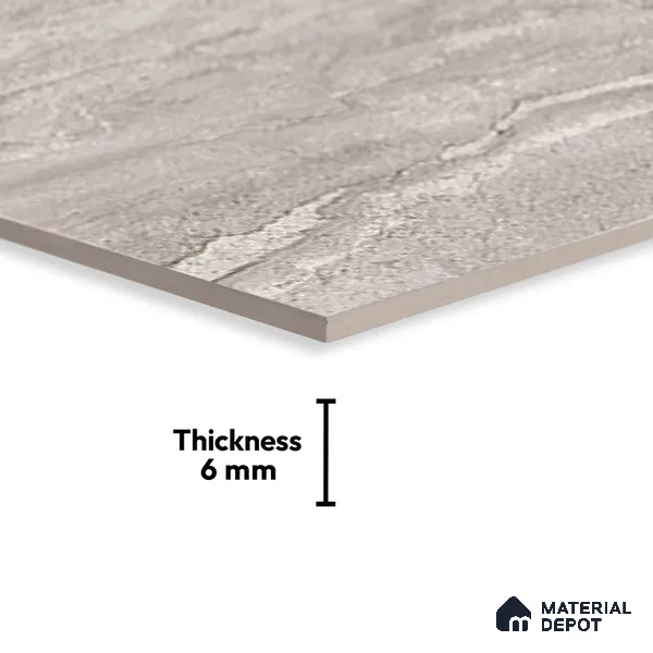 TL 01883 C Slate Grey Dark 18 x 12 inch Glossy Finish Ceramic Wall Tile - 6 mm