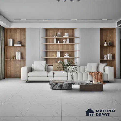 TL 02924 Pearl White 2 ft x 2 ft Glossy Finish Vitrified Floor & Wall Tile - 9.5 mm