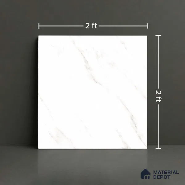 TL 02924 Pearl White 2 ft x 2 ft Glossy Finish Vitrified Floor & Wall Tile - 9.5 mm