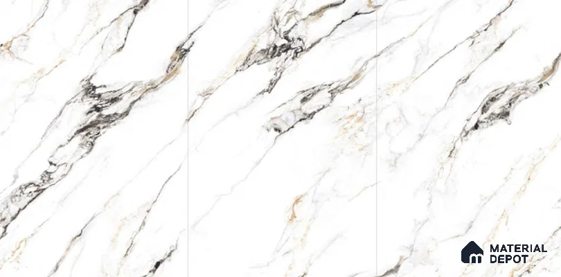 TL 00351 Pearl White 6 ft x 4 ft Glossy Finish Endless Vitrified Wall & Floor Tile - 9 mm | Adhesive and Spacers Must be Used During Installation