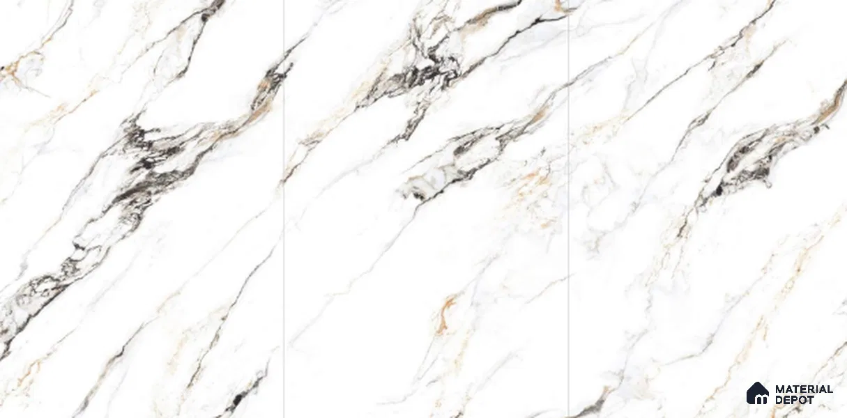 TL 00351 Pearl White 6 ft x 4 ft Glossy Finish Endless Vitrified Wall & Floor Tile - 9 mm | Adhesive and Spacers Must be Used During Installation