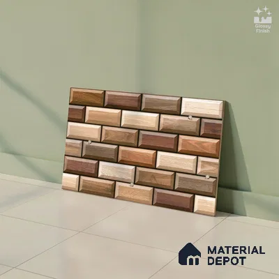 TL 05779 Pebble Brown 450x300 mm Glossy Finish Ceramic Wall Tile - 7 mm