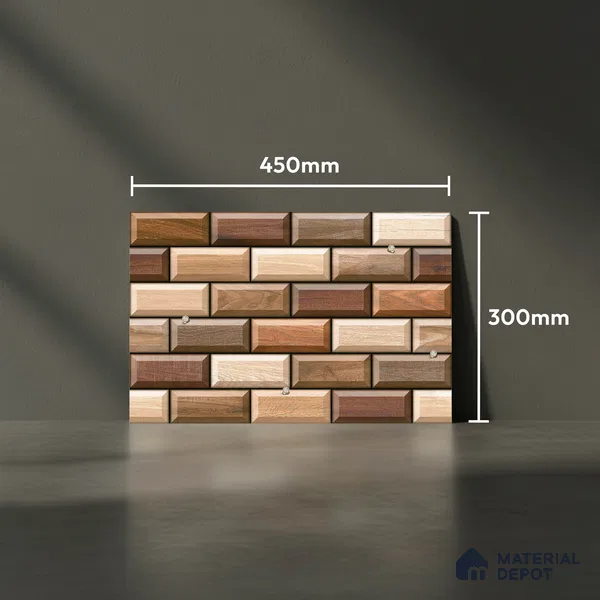 TL 05779 Pebble Brown 450x300 mm Glossy Finish Ceramic Wall Tile - 7 mm
