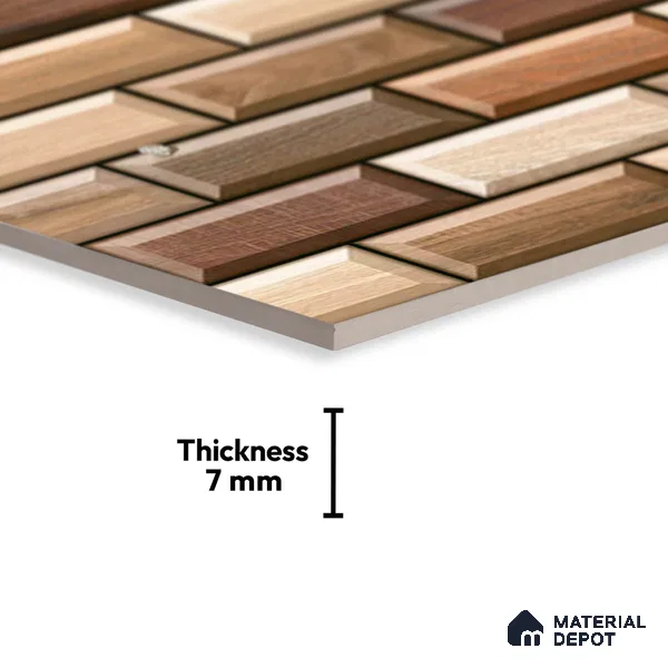 TL 05779 Pebble Brown 450x300 mm Glossy Finish Ceramic Wall Tile - 7 mm