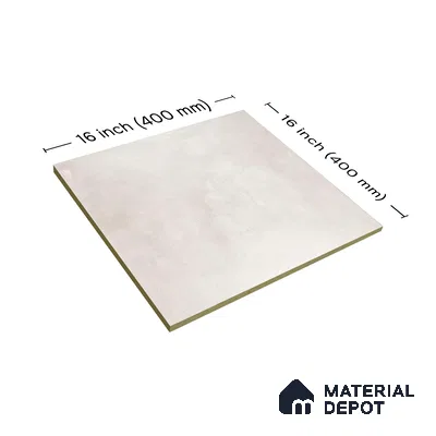 Parking Floor Tile TL 01482 Petrus Pearl 16 x 16 inch Vitrified Anti Skid Matte Finish Heavy Duty Tile - 12 mm | 4 Random Design | Suitable For Bathroom, High Traffic Areas, Balcony | Pattern Alignment May Vary | 2-3 mm Spacer is Mandatory