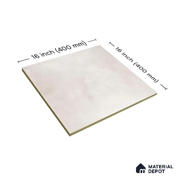 Parking Floor Tile TL 01482 Petrus Pearl 16 x 16 inch Vitrified Anti Skid Matte Finish Heavy Duty Tile - 12 mm | 4 Random Design | Suitable For Bathroom, High Traffic Areas, Balcony | Pattern Alignment May Vary | 2-3 mm Spacer is Mandatory