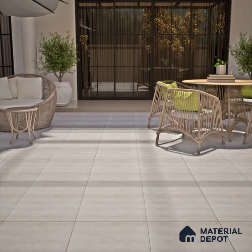 Parking Floor Tile TL 01482 Petrus Pearl 16 x 16 inch Vitrified Anti Skid Matte Finish Heavy Duty Tile - 12 mm | 4 Random Design | Suitable For Bathroom, High Traffic Areas, Balcony | Pattern Alignment May Vary | 2-3 mm Spacer is Mandatory