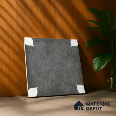 Moroccan Wall & Floor Tile TL 06356 B Petal Grey 300x300 mm Matte Finish Ceramic Tile - 7.5 mm | Please Expect a Slight Variation of Pattern