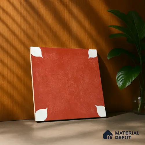 TL 06356 C Petal Red 300x300 mm Matte Finish Ceramic Tile - 7.5 mm