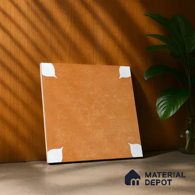 Moroccan Wall & Floor Tile TL 06356 D Petal Yellow 300x300 mm Matte Finish Ceramic Tile - 7.5 mm | Please Expect a Slight Variation of Pattern (Sample)