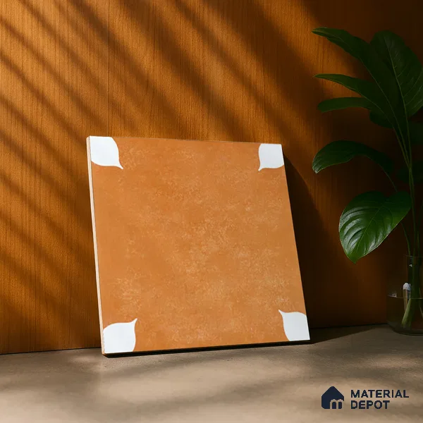 Moroccan Wall & Floor Tile TL 06356 D Petal Yellow 300x300 mm Matte Finish Ceramic Tile - 7.5 mm | Please Expect a Slight Variation of Pattern (Sample)