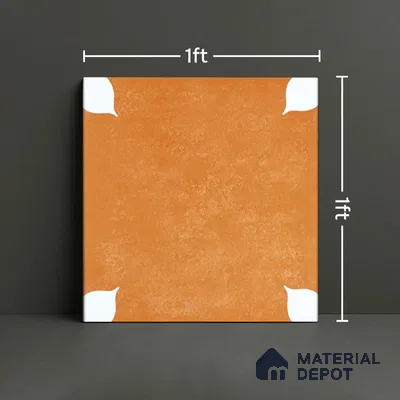 Moroccan Wall & Floor Tile TL 06356 D Petal Yellow 300x300 mm Matte Finish Ceramic Tile - 7.5 mm | Please Expect a Slight Variation of Pattern (Sample)