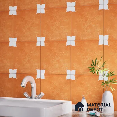 Moroccan Wall & Floor Tile TL 06356 D Petal Yellow 300x300 mm Matte Finish Ceramic Tile - 7.5 mm | Please Expect a Slight Variation of Pattern (Sample)