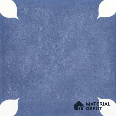 Moroccan Wall & Floor Tile TL 06356 Petal Blue 1 ft x 1 ft Matte Finish Ceramic Tile - 7.5 mm | Suitable for Bathroom, Kitchen, Balcony | Please Expect a Slight Variation of Pattern