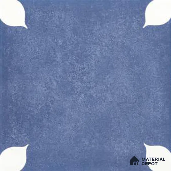 Moroccan Wall & Floor Tile TL 06356 Petal Blue 1 ft x 1 ft Matte Finish Ceramic Tile - 7.5 mm | Suitable for Bathroom, Kitchen, Balcony | Please Expect a Slight Variation of Pattern