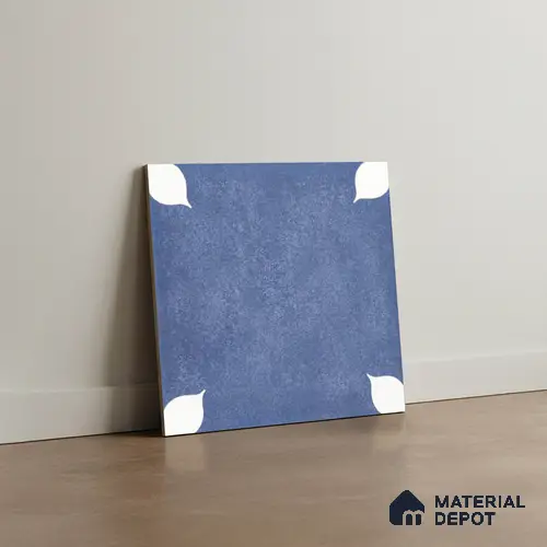 Moroccan Wall & Floor Tile TL 06356 Petal Blue 300x300 mm Matte Finish Ceramic Tile - 7.5 mm | Please Expect a Slight Variation of Pattern