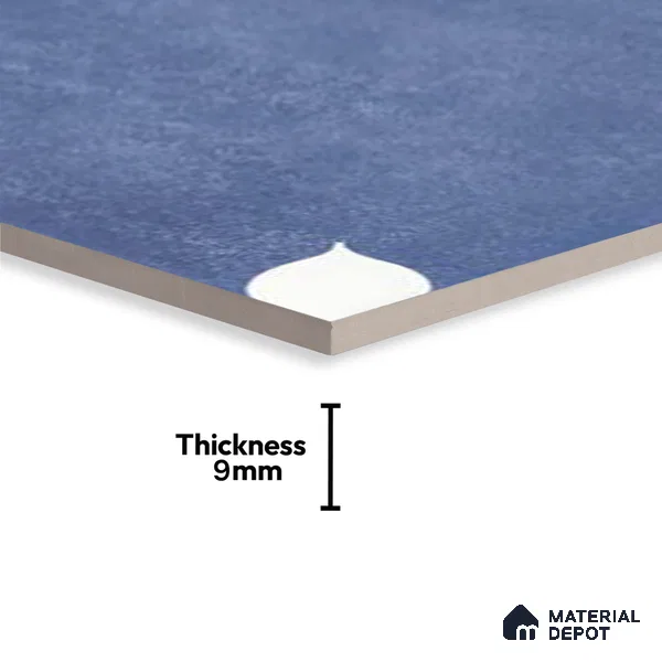 Moroccan Wall & Floor Tile TL 06356 Petal Blue 1 ft x 1 ft Matte Finish Ceramic Tile - 7.5 mm | Suitable for Bathroom, Kitchen, Balcony | Please Expect a Slight Variation of Pattern