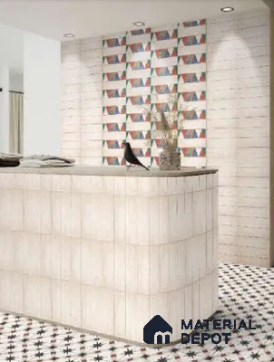 Subway Wall Tile TL 04966 B Cielo Shade 1 Ivory Mist 12 x 3 inch Ceramic Glossy Finish - 6.5 mm | Suitable for Highlighter Walls, Foyer, Bathroom, Kitchen Wall & Backsplashes (Sample)
