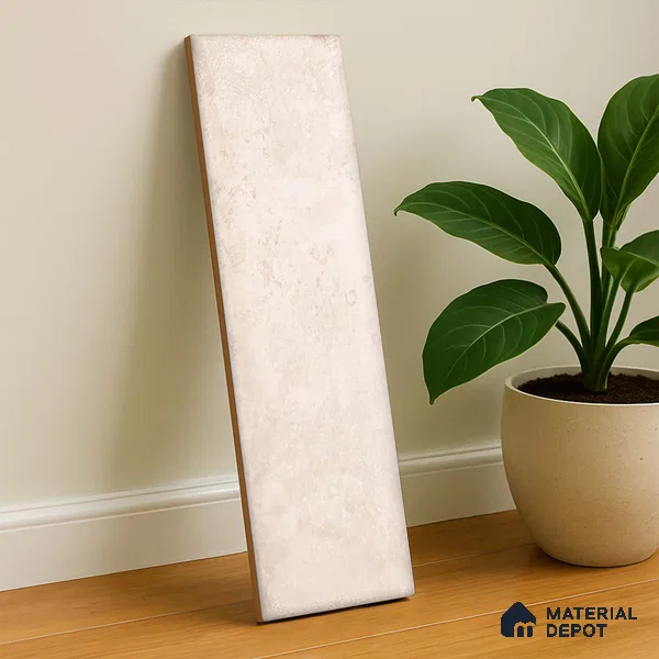 Subway Wall Tile TL 04966 B Cielo Shade 1 Ivory Mist 12 x 3 inch Ceramic Glossy Finish - 6.5 mm | Suitable for Highlighter Walls, Foyer, Bathroom, Kitchen Wall & Backsplashes (Sample)