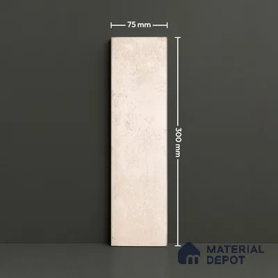 Subway Wall Tile TL 04966 B Cielo Shade 1 Ivory Mist 12 x 3 inch Ceramic Glossy Finish - 6.5 mm | Suitable for Highlighter Walls, Foyer, Bathroom, Kitchen Wall & Backsplashes (Sample)