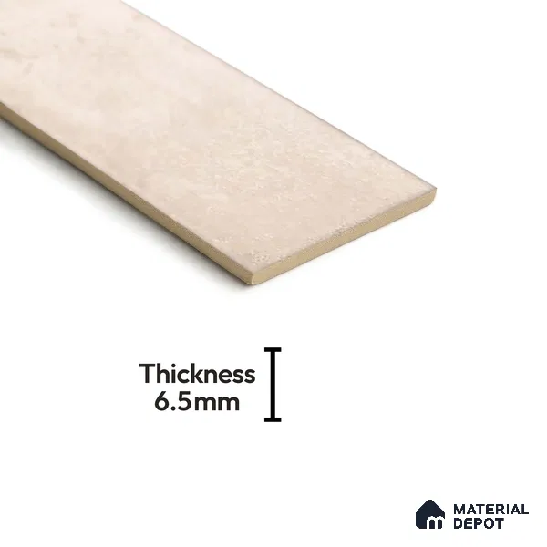 Subway Wall Tile TL 04966 B Cielo Shade 1 Ivory Mist 12 x 3 inch Ceramic Glossy Finish - 6.5 mm | Suitable for Highlighter Walls, Foyer, Bathroom, Kitchen Wall & Backsplashes (Sample)