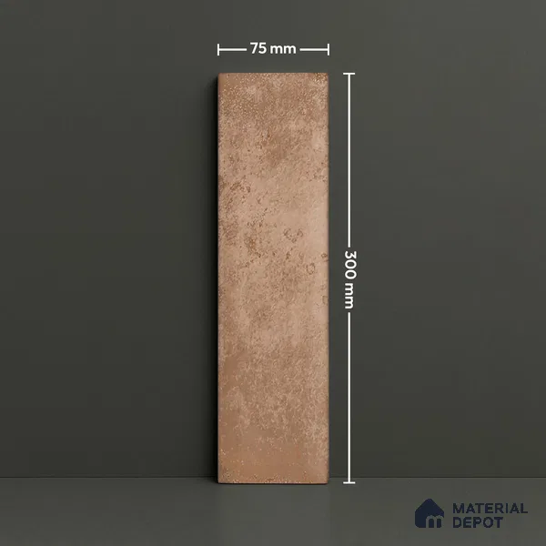 Subway Wall Tile TL 04966 C Cielo Shade 2 Atlas Ocre 12 x 3 inch Ceramic Glossy Finish - 6.5 mm | Suitable for Highlighter Walls, Foyer, Bathroom, Kitchen Wall & Backsplashes (Sample)