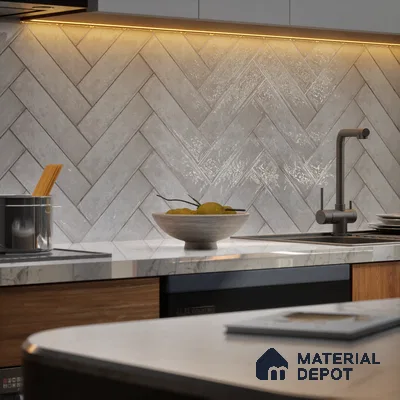Subway Wall Tile TL 04966 E Cielo Shade 1 Altos Clasico 12 x 3 inch Ceramic Glossy Finish - 6.5 mm | Suitable for Highlighter Walls, Foyer, Bathroom, Kitchen Wall & Backsplashes
