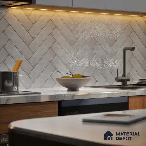 Subway Wall Tile TL 04966 E Cielo Shade 1 Altos Clasico 12 x 3 inch Ceramic Glossy Finish - 6.5 mm | Suitable for Highlighter Walls, Foyer, Bathroom, Kitchen Wall & Backsplashes