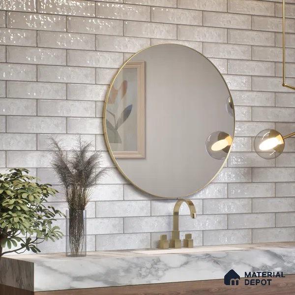 Subway Wall Tile TL 04966 E Cielo Shade 1 Altos Clasico 12 x 3 inch Ceramic Glossy Finish - 6.5 mm | Suitable for Highlighter Walls, Foyer, Bathroom, Kitchen Wall & Backsplashes