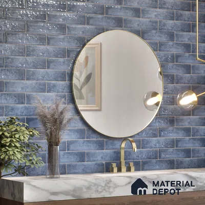 Subway Wall Tile TL 04966 F Cielo Shade 1 Deep Aqua Blue 12 x 3 inch Ceramic Glossy Finish - 6.5 mm | Suitable for Highlighter Walls, Foyer, Bathroom, Kitchen Wall & Backsplashes (Sample)