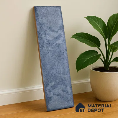 Subway Wall Tile TL 04966 F Cielo Shade 1 Deep Aqua Blue 12 x 3 inch Ceramic Glossy Finish - 6.5 mm | Suitable for Highlighter Walls, Foyer, Bathroom, Kitchen Wall & Backsplashes (Sample)