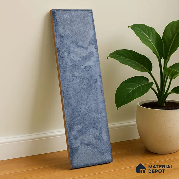 Subway Wall Tile TL 04966 F Cielo Shade 1 Deep Aqua Blue 12 x 3 inch Ceramic Glossy Finish - 6.5 mm | Suitable for Highlighter Walls, Foyer, Bathroom, Kitchen Wall & Backsplashes (Sample)