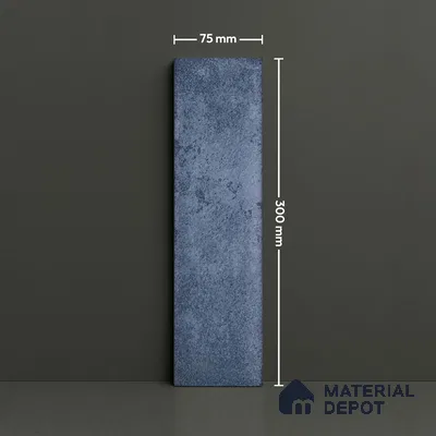 Subway Wall Tile TL 04966 F Cielo Shade 1 Deep Aqua Blue 12 x 3 inch Ceramic Glossy Finish - 6.5 mm | Suitable for Highlighter Walls, Foyer, Bathroom, Kitchen Wall & Backsplashes (Sample)