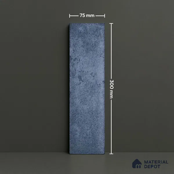 Subway Wall Tile TL 04966 F Cielo Shade 1 Deep Aqua Blue 12 x 3 inch Ceramic Glossy Finish - 6.5 mm | Suitable for Highlighter Walls, Foyer, Bathroom, Kitchen Wall & Backsplashes (Sample)