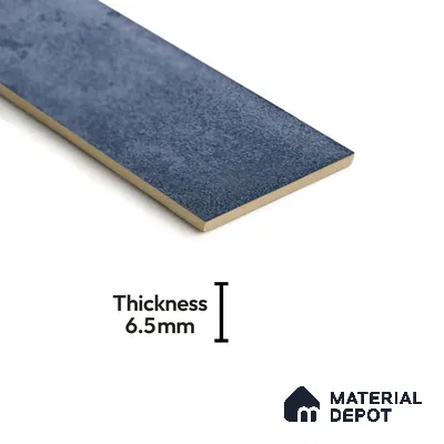 Subway Wall Tile TL 04966 F Cielo Shade 1 Deep Aqua Blue 12 x 3 inch Ceramic Glossy Finish - 6.5 mm | Suitable for Highlighter Walls, Foyer, Bathroom, Kitchen Wall & Backsplashes (Sample)