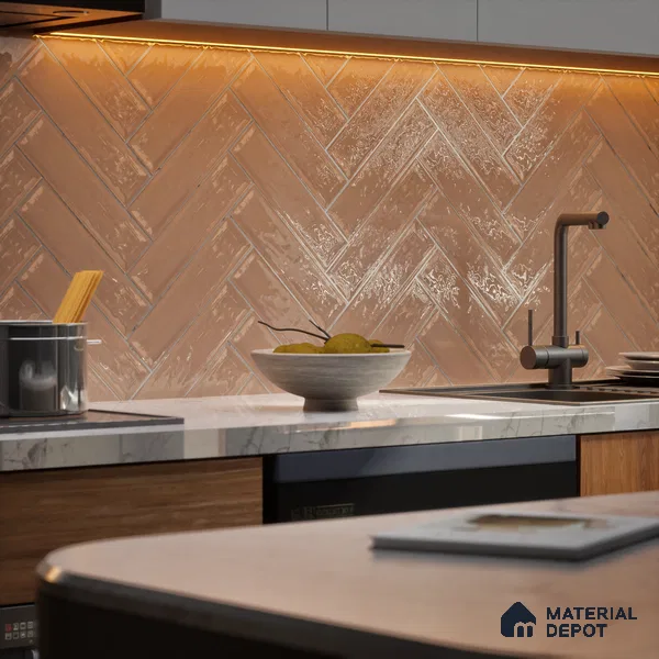Subway Wall Tile TL 04966 G Cielo Shade 3 Peruvian Clay 12 x 3 inch Ceramic Glossy Finish - 6.5 mm | Suitable for Highlighter Walls, Foyer, Bathroom, Kitchen Wall & Backsplashes (Sample)