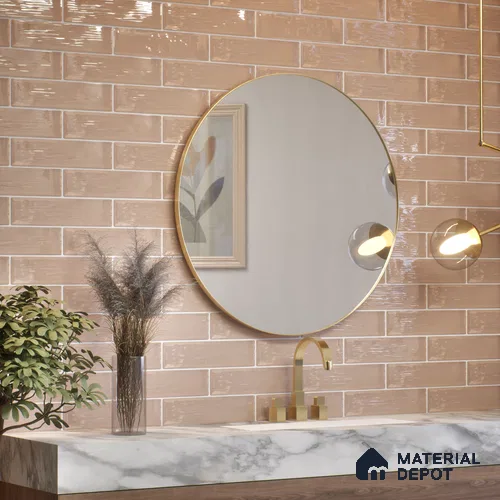 Subway Wall Tile TL 04966 G Cielo Shade 3 Peruvian Clay 12 x 3 inch Ceramic Glossy Finish - 6.5 mm | Suitable for Highlighter Walls, Foyer, Bathroom, Kitchen Wall & Backsplashes