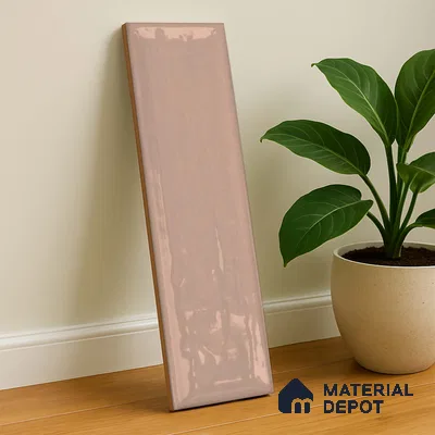 Subway Wall Tile TL 04966 G Cielo Shade 3 Peruvian Clay 12 x 3 inch Ceramic Glossy Finish - 6.5 mm | Suitable for Highlighter Walls, Foyer, Bathroom, Kitchen Wall & Backsplashes (Sample)