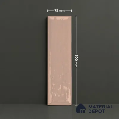 Subway Wall Tile TL 04966 G Cielo Shade 3 Peruvian Clay 12 x 3 inch Ceramic Glossy Finish - 6.5 mm | Suitable for Highlighter Walls, Foyer, Bathroom, Kitchen Wall & Backsplashes (Sample)