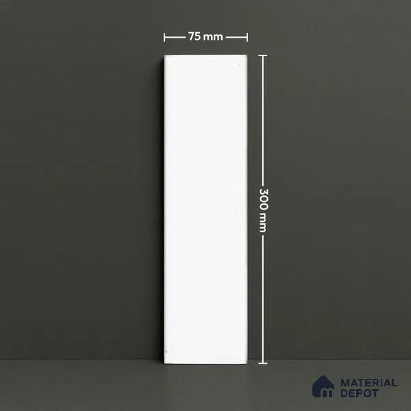 Subway Wall Tile TL 04966 I Cielo Shade 2 Altos Carrara 12 x 3 inch Ceramic Glossy Finish - 6.5 mm | Suitable for Highlighter Walls, Foyer, Bathroom, Kitchen Wall & Backsplashes (Sample)