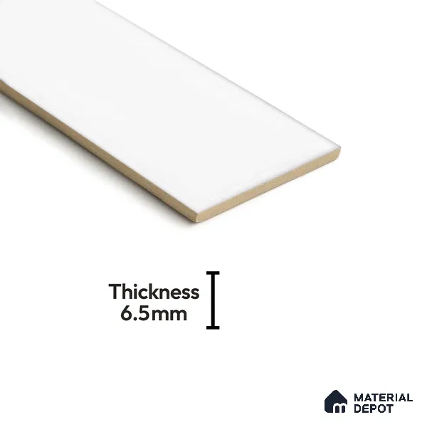 Subway Wall Tile TL 04966 I Cielo Shade 2 Altos Carrara 12 x 3 inch Ceramic Glossy Finish - 6.5 mm | Suitable for Highlighter Walls, Foyer, Bathroom, Kitchen Wall & Backsplashes (Sample)