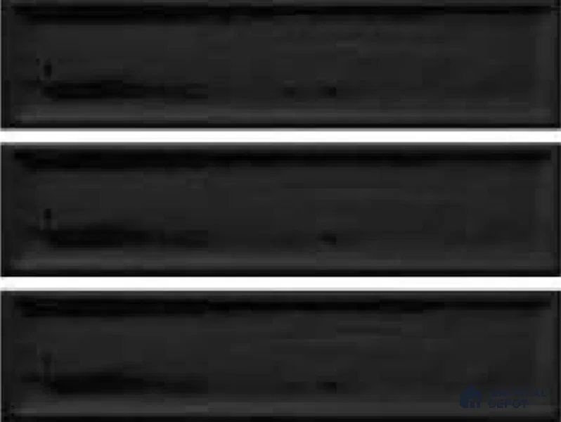 Subway Wall Tile TL 04966 J Cielo Shade 1 Park Hill Black 12 x 3 inch Ceramic Glossy Finish - 6.5 mm | Suitable for Highlighter Walls, Foyer, Bathroom, Kitchen Wall & Backsplashes