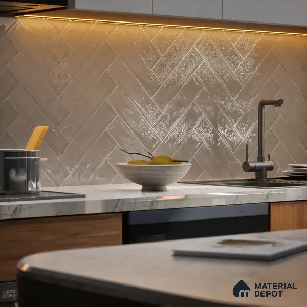 Subway Wall Tile TL 04966 N Cielo Shade 2 Paradise Gris 12 x 3 inch Ceramic Glossy Finish - 6.5 mm | Suitable for Highlighter Walls, Foyer, Bathroom, Kitchen Wall & Backsplashes