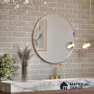 Subway Wall Tile TL 04966 N Cielo Shade 2 Paradise Gris 12 x 3 inch Ceramic Glossy Finish - 6.5 mm | Suitable for Highlighter Walls, Foyer, Bathroom, Kitchen Wall & Backsplashes
