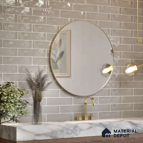 Subway Wall Tile TL 04966 N Cielo Shade 2 Paradise Gris 12 x 3 inch Ceramic Glossy Finish - 6.5 mm | Suitable for Highlighter Walls, Foyer, Bathroom, Kitchen Wall & Backsplashes