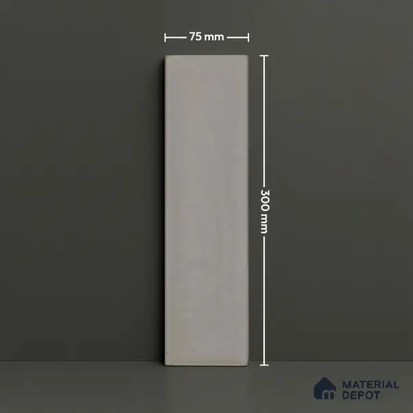 Subway Wall Tile TL 04966 N Cielo Shade 2 Paradise Gris 12 x 3 inch Ceramic Glossy Finish - 6.5 mm | Suitable for Highlighter Walls, Foyer, Bathroom, Kitchen Wall & Backsplashes