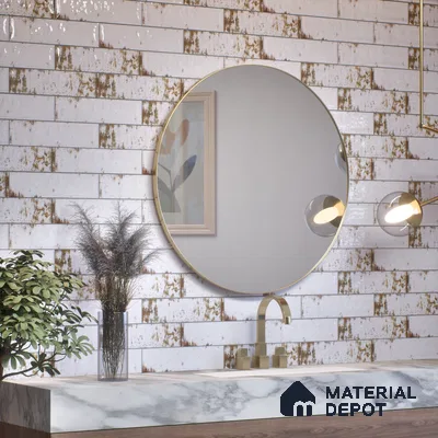 Subway Wall Tile TL 04966 O Cielo Shade 2 Oceana Atlantico 12 x 3 inch Ceramic Glossy Finish - 6.5 mm | Suitable for Highlighter Walls, Foyer, Bathroom, Kitchen Wall & Backsplashes