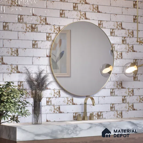 Subway Wall Tile TL 04966 O Cielo Shade 2 Oceana Atlantico 12 x 3 inch Ceramic Glossy Finish - 6.5 mm | Suitable for Highlighter Walls, Foyer, Bathroom, Kitchen Wall & Backsplashes
