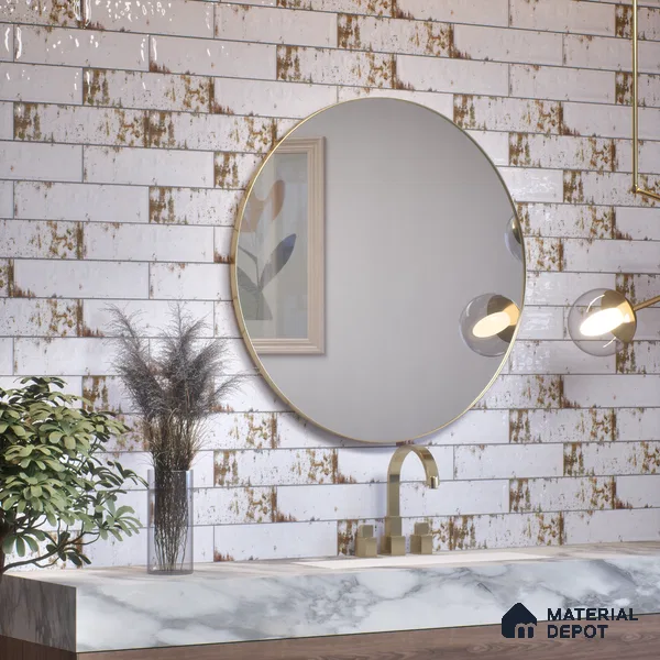 Subway Wall Tile TL 04966 O Cielo Shade 2 Oceana Atlantico 12 x 3 inch Ceramic Glossy Finish - 6.5 mm | Suitable for Highlighter Walls, Foyer, Bathroom, Kitchen Wall & Backsplashes